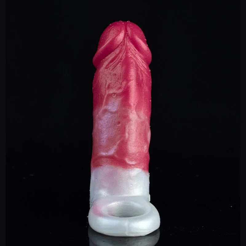6.4 IN Fantasy Penis Extension Soft Silicone Cock Sheath 4 6.4 IN Fantasy Penis Extension Soft Silicone Cock Sheath 4