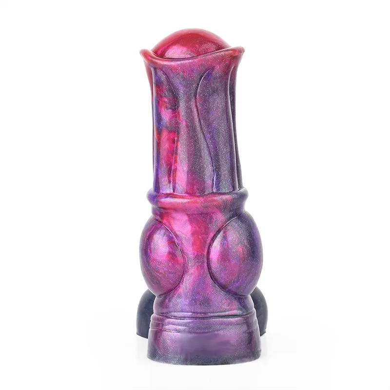 d77fd7e5b8975db4 6.5 IN Horse Knot Cock Sleeve Purple Men Penis Extension - Image 4