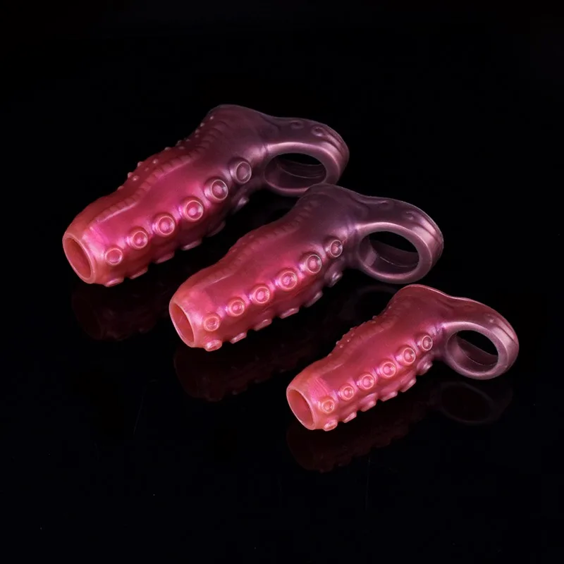 3.5/4.7/5.5 IN Open Head Fantasy Silicone Tentacle Penis Sheath 6 3.5/4.7/5.5 IN Open Head Fantasy Silicone Tentacle Penis Sheath 6