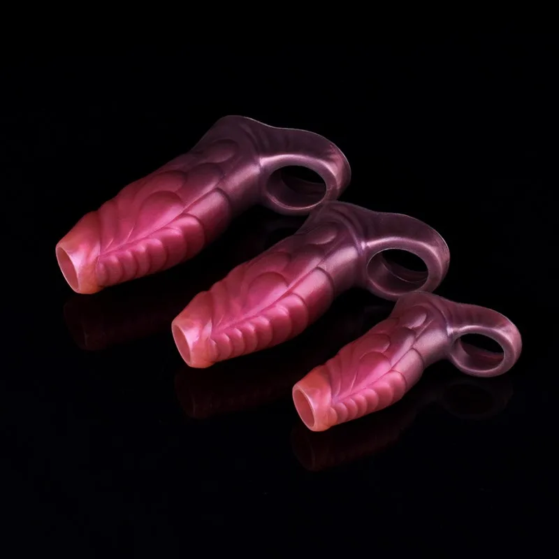 3.5/4.7/5.5 IN Open Head Soft Silicone Dragon Cock Sleeve 6 3.5/4.7/5.5 IN Open Head Soft Silicone Dragon Cock Sleeve 6