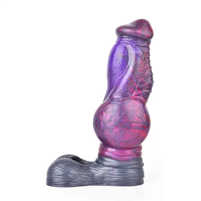 f97eeec0bca16de8 7.6 IN Purple Dog Knot Penis Sheath Animal Cock Sleeve - Image 2