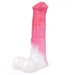 7 IN Pink Horse Cock Sleeve Silicone Penis Extender