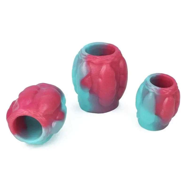 format_webp Silicone Knotted Men Penis Extension Penis Sleeve - Image 1