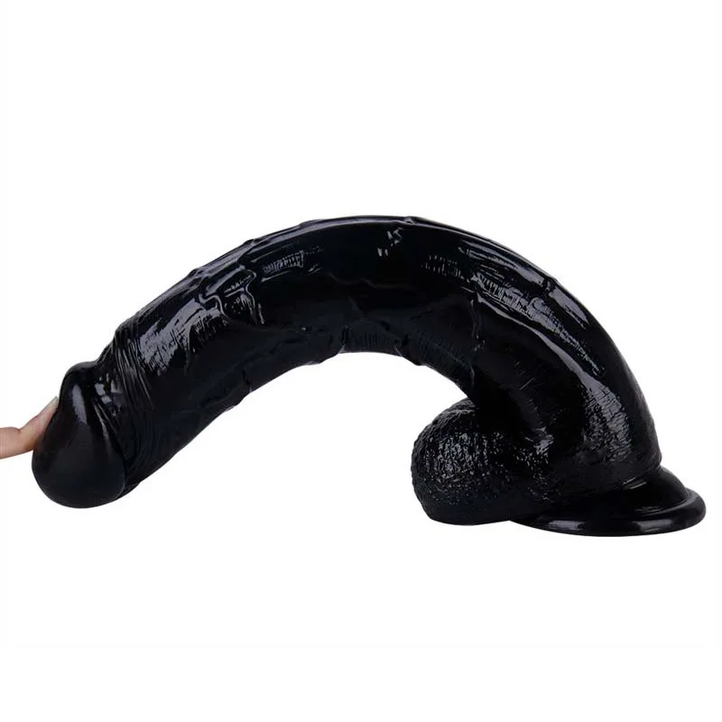 01 13 IN Big Black Realistic PVC Dildo - Image 5