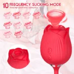 2 IN 1 Women Rose Clit Sucking G-spot Vibrating Toy - Image 9