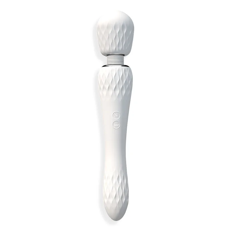 02bbef9d2d9e23e6 7 Frequencies White Rippled Head Wand Massager - Image 2