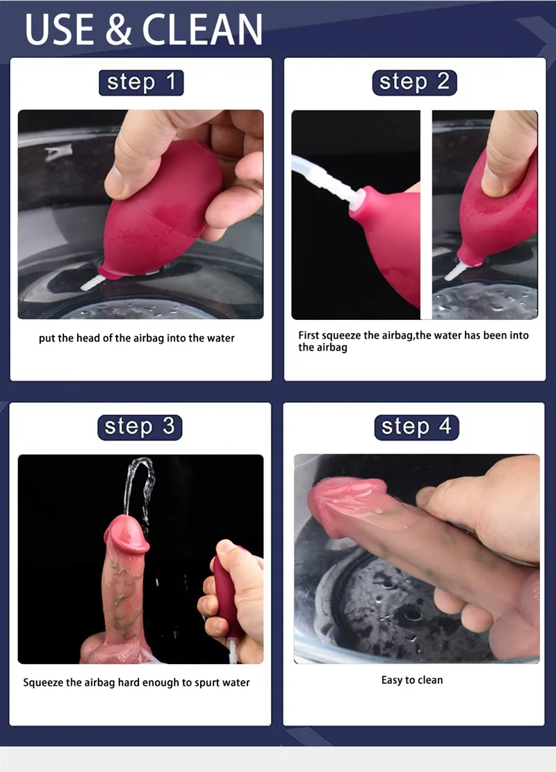 6 IN Short Fat Silicone Realistic Cum Squirting Dildo 7 6 IN Short Fat Silicone Realistic Cum Squirting Dildo 7