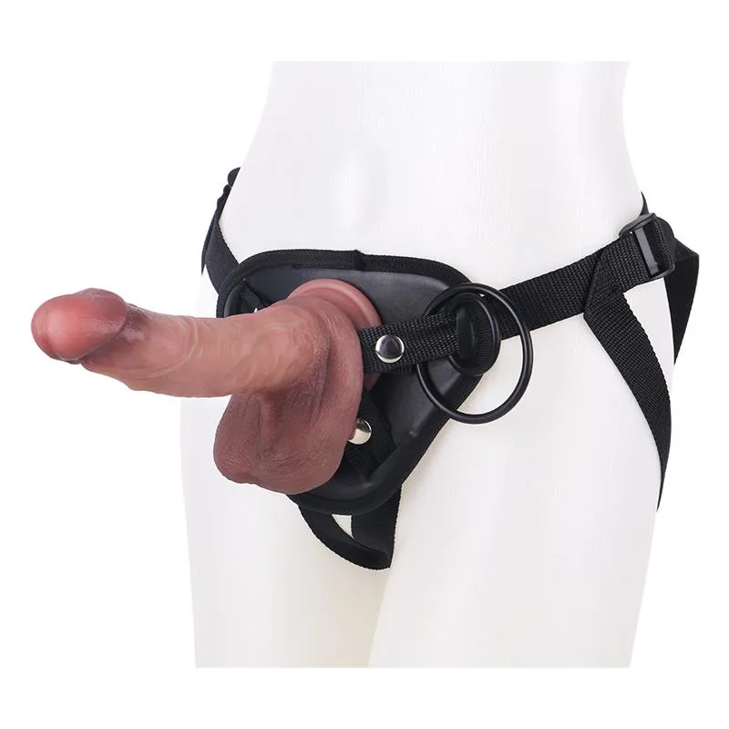 05d8817c8bbd4fd8 8 IN Real Skin Feel Strap On Dildo Kits - Image 3