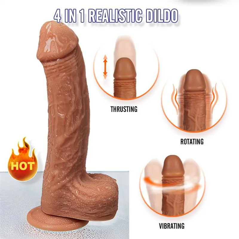 8.5 IN Heated Realistic Dildo with Thrusting Vibrating Rotating 3 8.5 IN Heated Realistic Dildo with Thrusting Vibrating Rotating 3