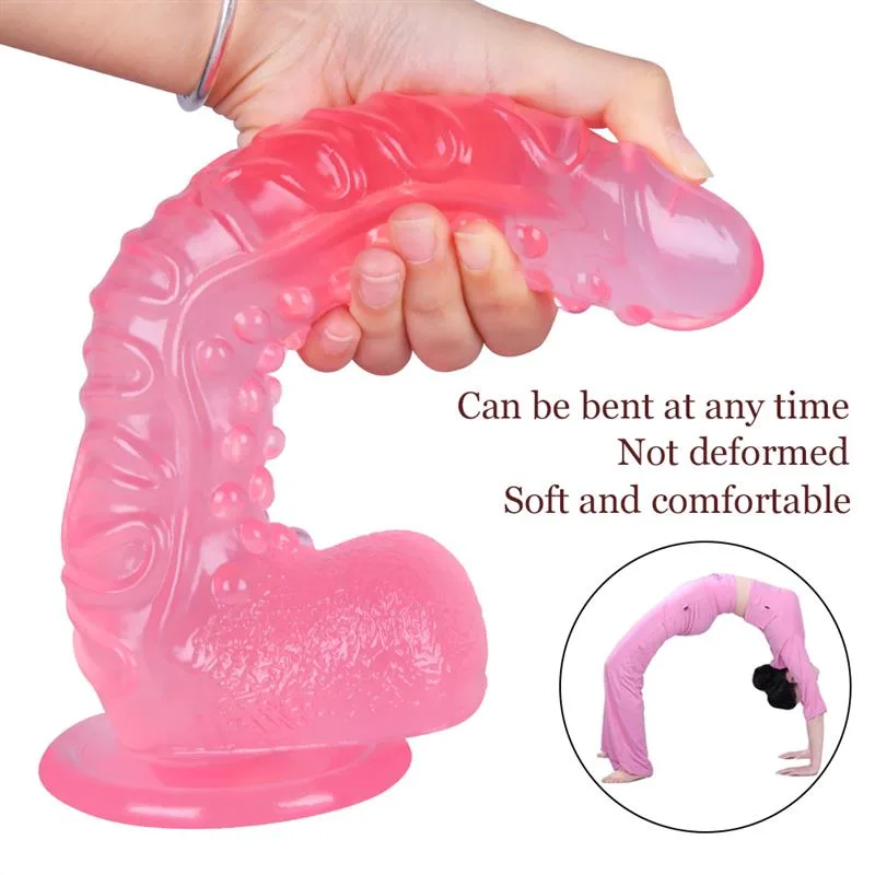 10.5 IN Large Beaded PVC Dildo 3 10.5 IN Large Beaded PVC Dildo 3
