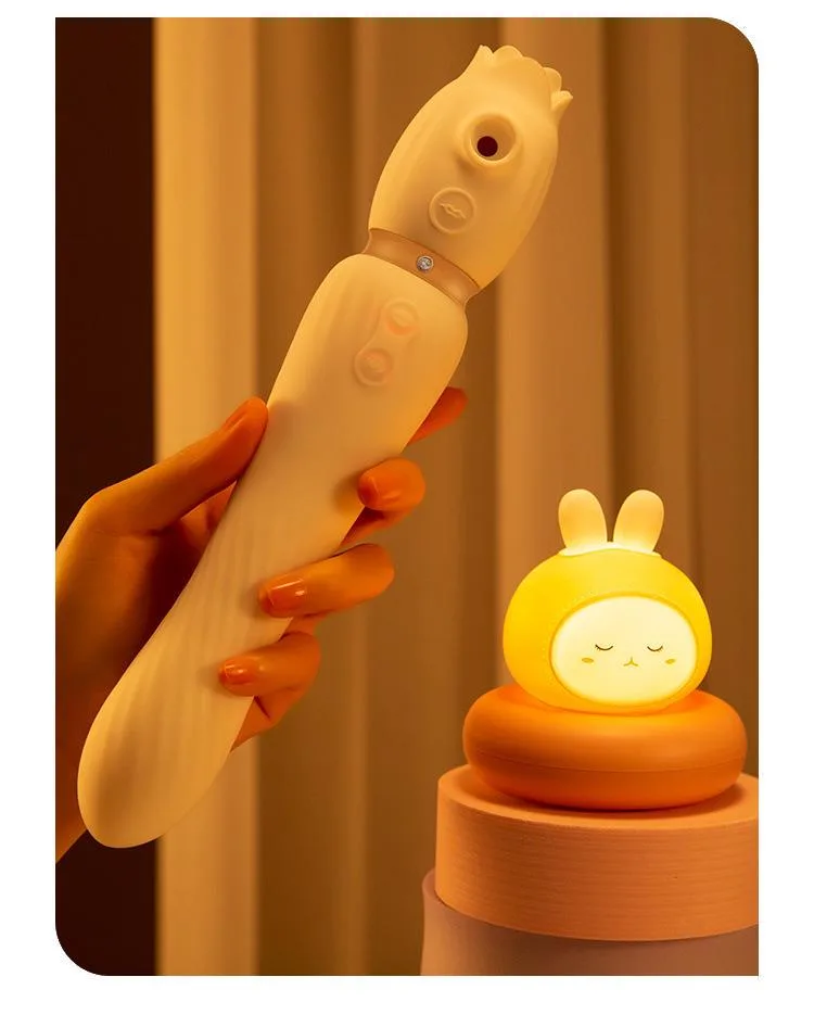 White Warming Tongue Licking Sucking and Swing Vibrator 4 White Warming Tongue Licking Sucking and Swing Vibrator 4