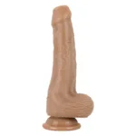 8 IN Life Size Silicone Uncut Dildo with Strap On Harness - Image 4