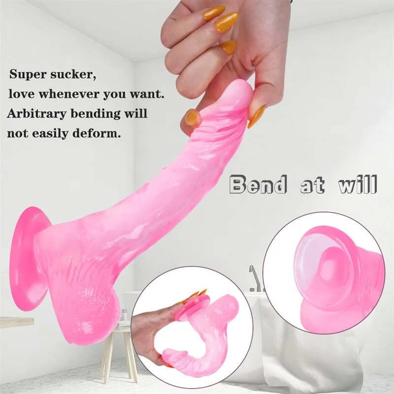 8 IN Thin Pink PVC Dildo Strap On Harness Set 12 8 IN Thin Pink PVC Dildo Strap On Harness Set 12