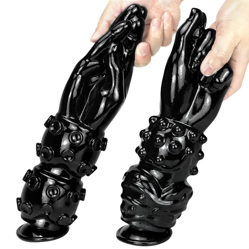 12e5280d2304a514 10/12 IN Huge Black PVC Fist Anal Dildo Butt Plug - Image 7