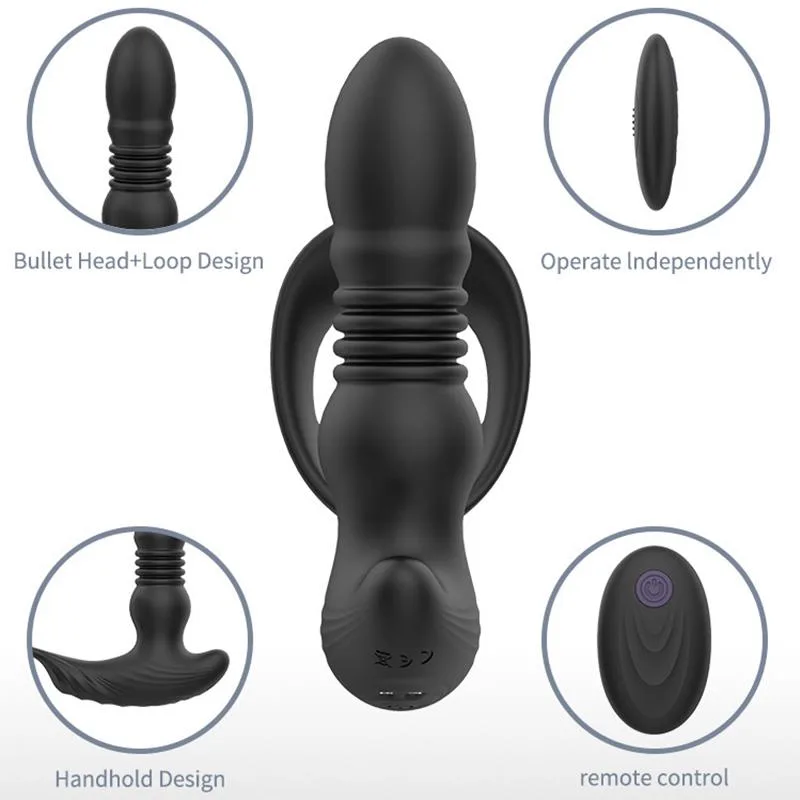 14977ae8a9fa2c94 Vibrating and Thrusting Anal Vibrator Prostate Massager for Men - Image 4