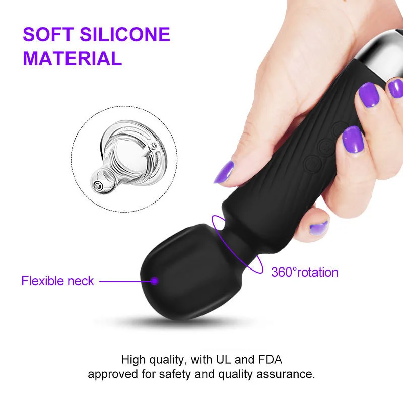 Portable Wand Vibrating Massager for Adults 2 Portable Wand Vibrating Massager for Adults 2