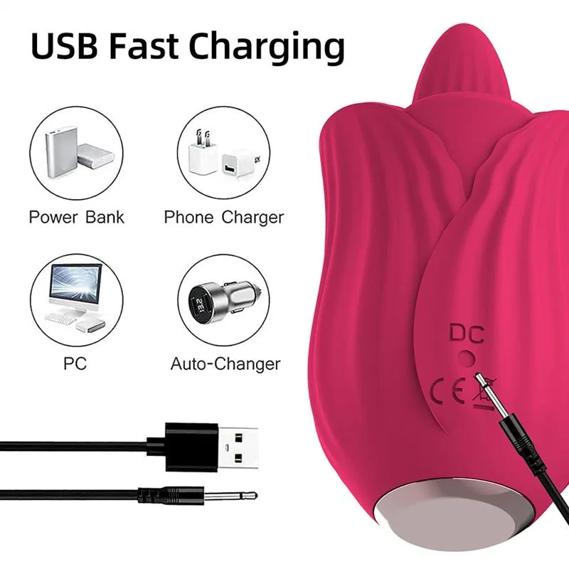 1617a0f78993b7ce Women Rose Tongue Licking Toy with Vibrating Egg - Image 6