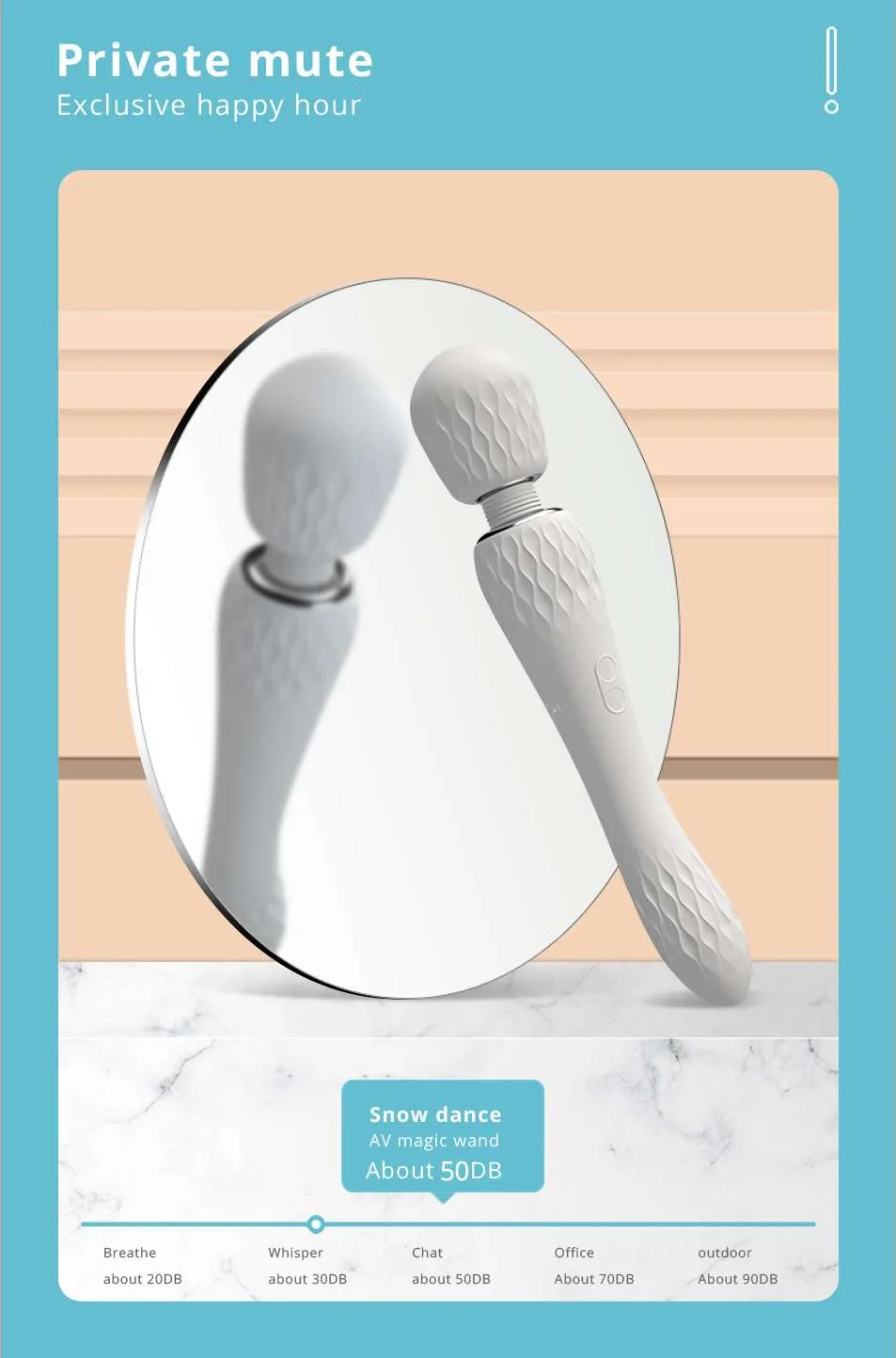 7 Frequencies White Rippled Head Wand Massager 6 7 Frequencies White Rippled Head Wand Massager 6