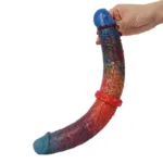 13.5 IN Long Colors Silicone Double Ended Dildo - Image 2