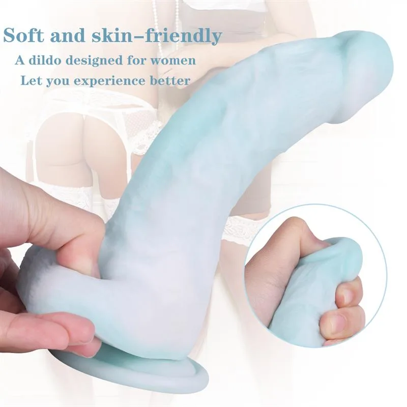 7.5 IN Small Light Green Silicone Dildo Strap On Set 3 7.5 IN Small Light Green Silicone Dildo Strap On Set 3