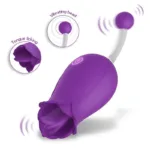 Double Headed Tulip Flower Vibrator Women Oral Sex Toy - Image 5