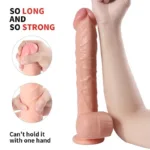 13 IN Long Fat Pronounced Head PVC Dildo - Image 2