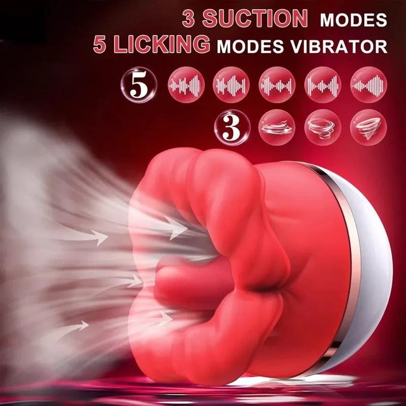 3 Suction 5 Licking Rose Vibrator Oral Sex Toy 1 3 Suction 5 Licking Rose Vibrator Oral Sex Toy 1