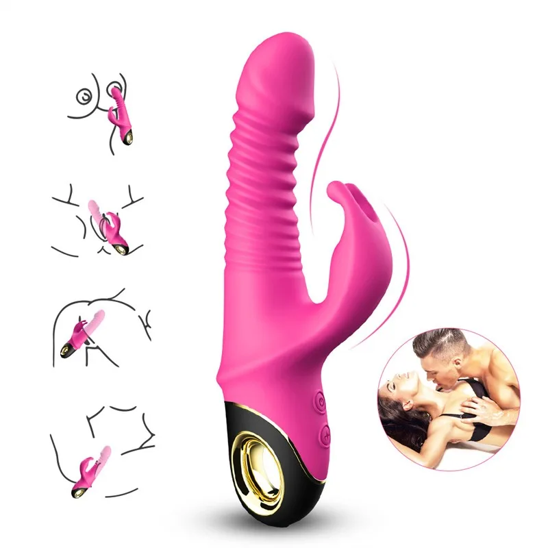 Pink 9 Frequencies Thrusting Rotating Rabbit Vibrator 3 Pink 9 Frequencies Thrusting Rotating Rabbit Vibrator 3