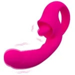 Rechargeable 2 In 1 Clit Licking G-Spot Vibrator - Image 3