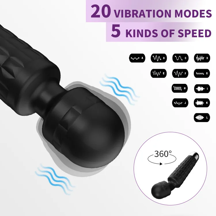Portable Magic Wand Massager Women Vibrator 2 Portable Magic Wand Massager Women Vibrator 2