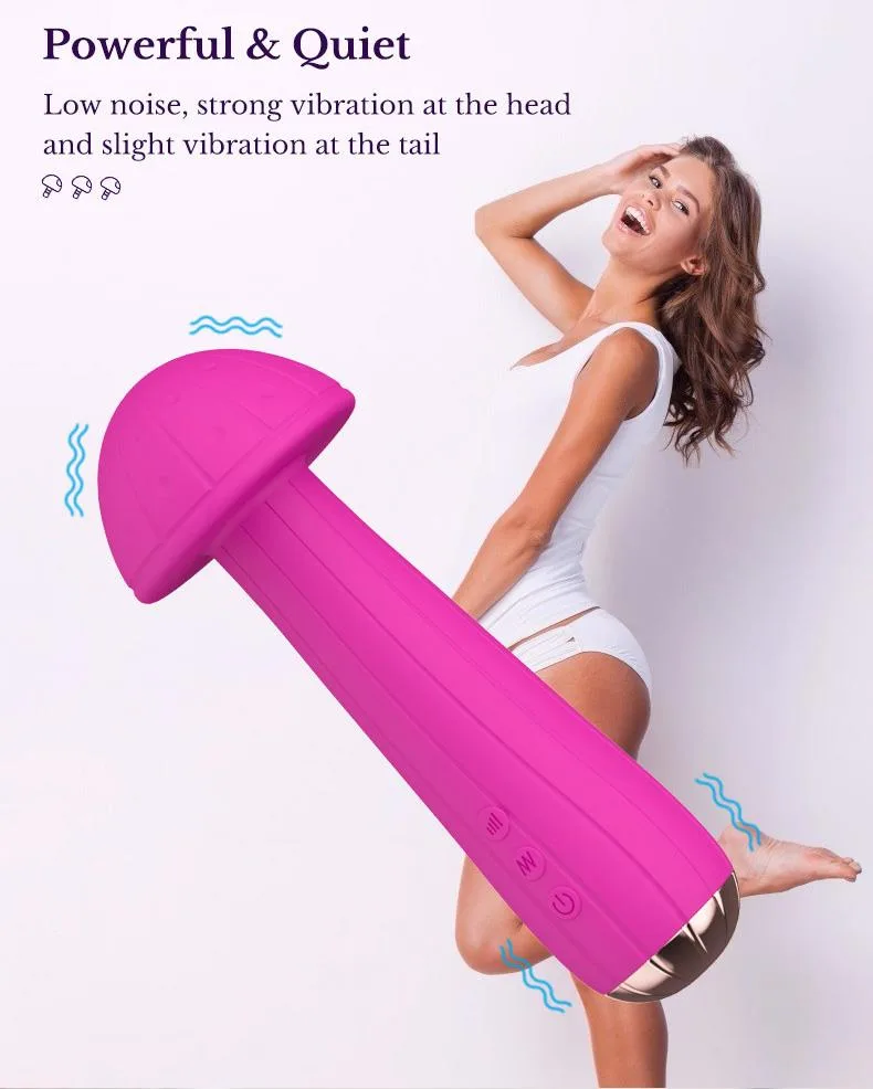 Flexible Mushroom Shaped Multi-speed Wand Vibrator 1 Flexible Mushroom Shaped Multi-speed Wand Vibrator 1