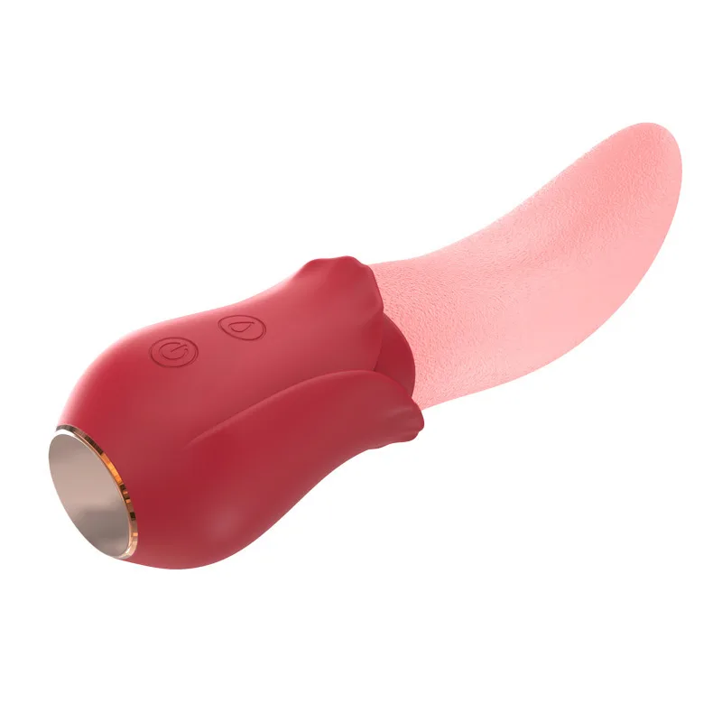 26e8eae27eb38082 10 Speeds Silicone Rose Tongue Licking Vibrator - Image 2