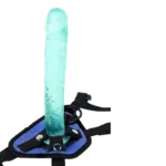 10 IN Long Slim Green PVC Dildo Strap On Kits - Image 2