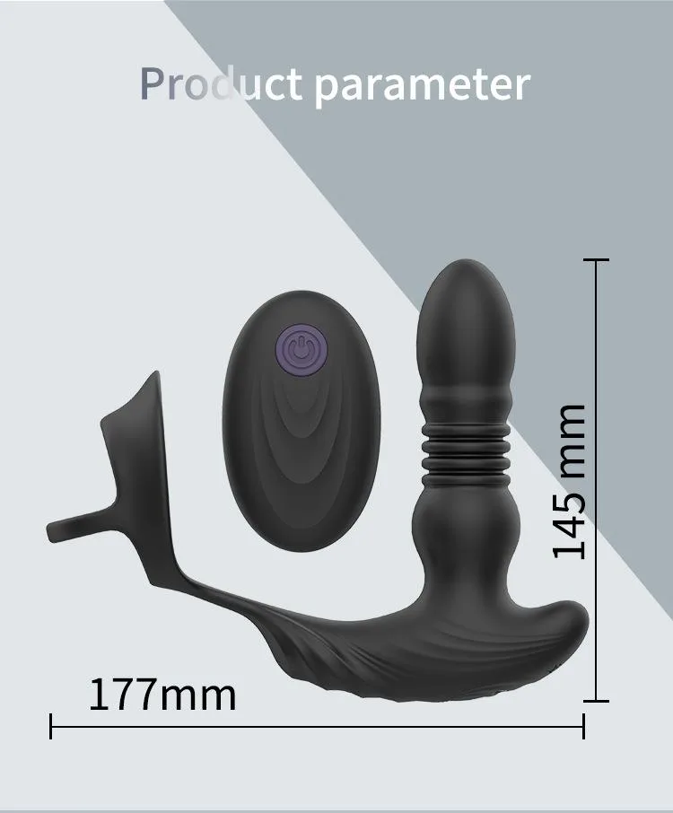 Vibrating and Thrusting Anal Vibrator Prostate Massager for Men 9 Vibrating and Thrusting Anal Vibrator Prostate Massager for Men 9