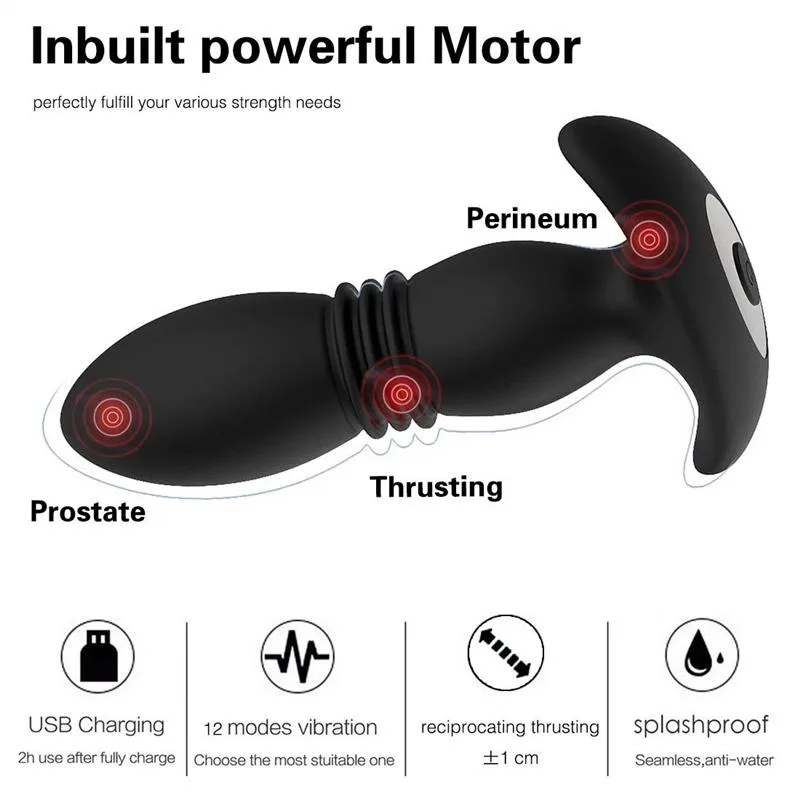 2ebb2c12b8df9020 Remote Control Thrusting Anal Vibrator - Image 3