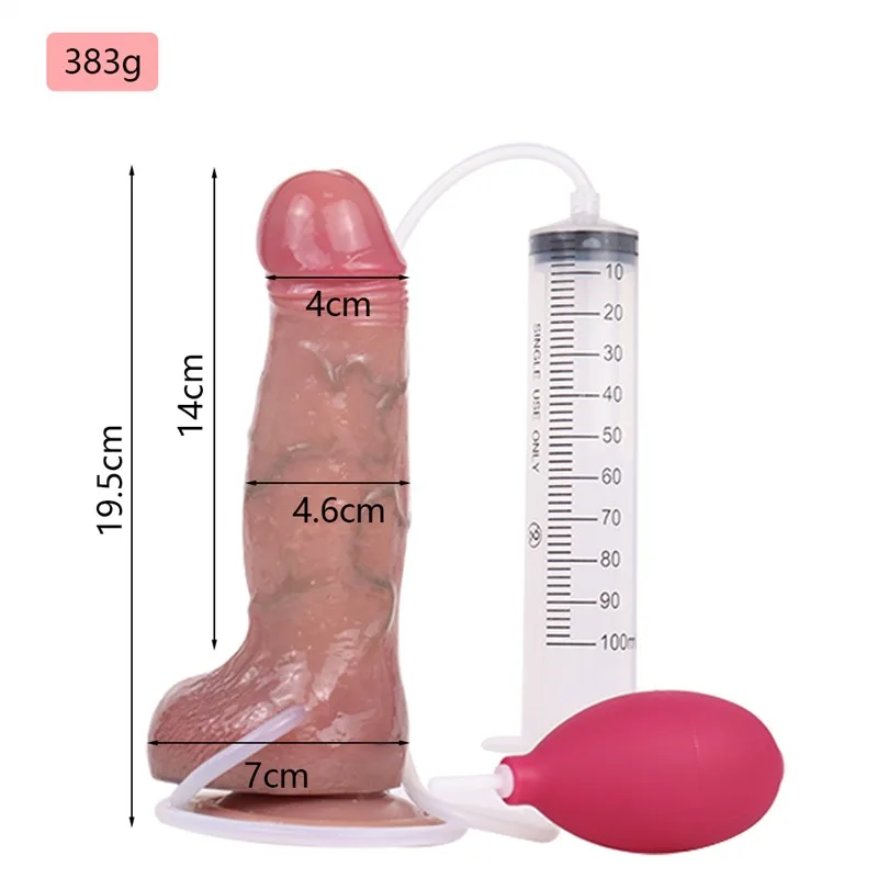 7.5 IN Lifelike Silicone Squirting Ejaculating Dildo 1 7.5 IN Lifelike Silicone Squirting Ejaculating Dildo 1