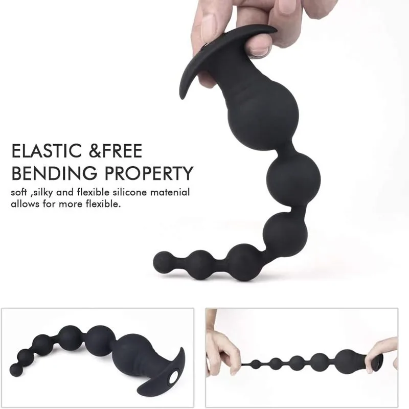 30afb29036fe8469 Remote Control Flexible Anal Beads Vibrator - Image 4