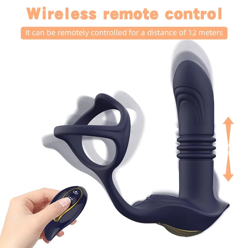 Remote Control Thrusting Vibrating Male Prostate Vibrator 3 Remote Control Thrusting Vibrating Male Prostate Vibrator 3