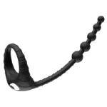 Rechargeable Soft Male Penis Ring Anal Beads Vibrator - Image 2