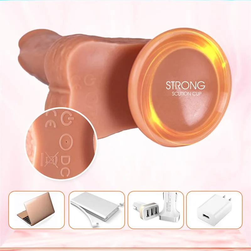 9 IN Remote Controlled Soft Silicone Vibrating Thrusting Rotating Dildo 5 9 IN Remote Controlled Soft Silicone Vibrating Thrusting Rotating Dildo 5