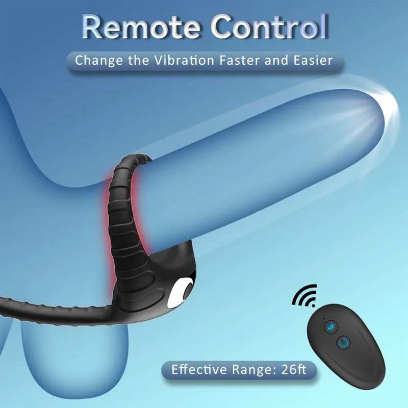 Rechargeable Soft Male Penis Ring Anal Beads Vibrator 3 Rechargeable Soft Male Penis Ring Anal Beads Vibrator 3