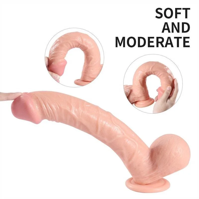 44a19f5ead804d02 13 IN Long Fat Pronounced Head PVC Dildo - Image 5