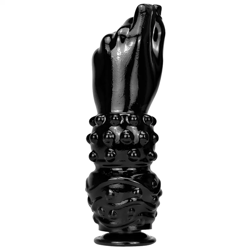 44a989309b4266d9 10/12 IN Huge Black PVC Fist Anal Dildo Butt Plug - Image 5
