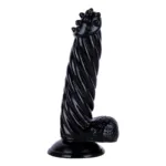 8 IN Black Spiked Head PVC Dildo Strap On Set - Image 10