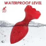 Remote Control Tapered Rose Anal Vibrator Butt Plug - Image 6