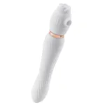 White Warming Tongue Licking Sucking and Swing Vibrator - Image 2