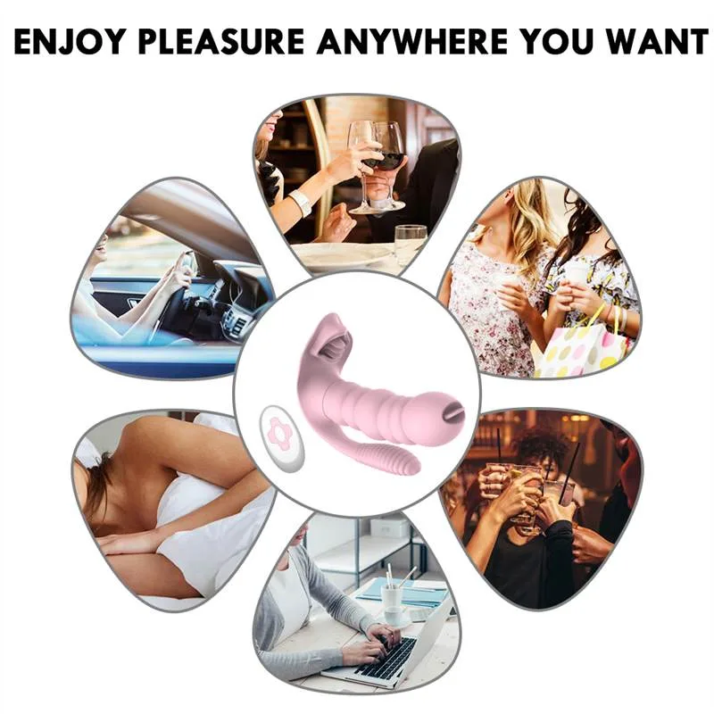 Wearable Triple Vibrator Tongue Licking G Spot Stimulation 4 Wearable Triple Vibrator Tongue Licking G Spot Stimulation 4