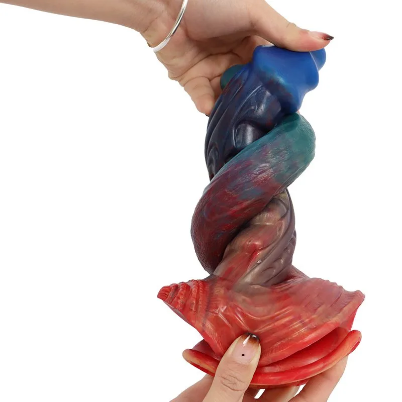 4f9e10f3fd1781d1 9.5 IN Fantasy Silicone Double Headed Dragon Dildo - Image 6