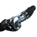 9.5 IN Big Fat Black Dildo Strap On Harness Kit - Image 4