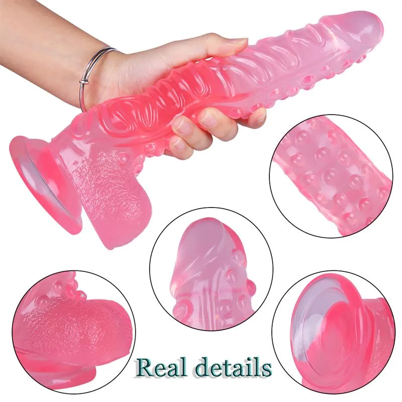 5854433a4ff5ee42-1 10.5 IN Large Beaded PVC Dildo - Image 5